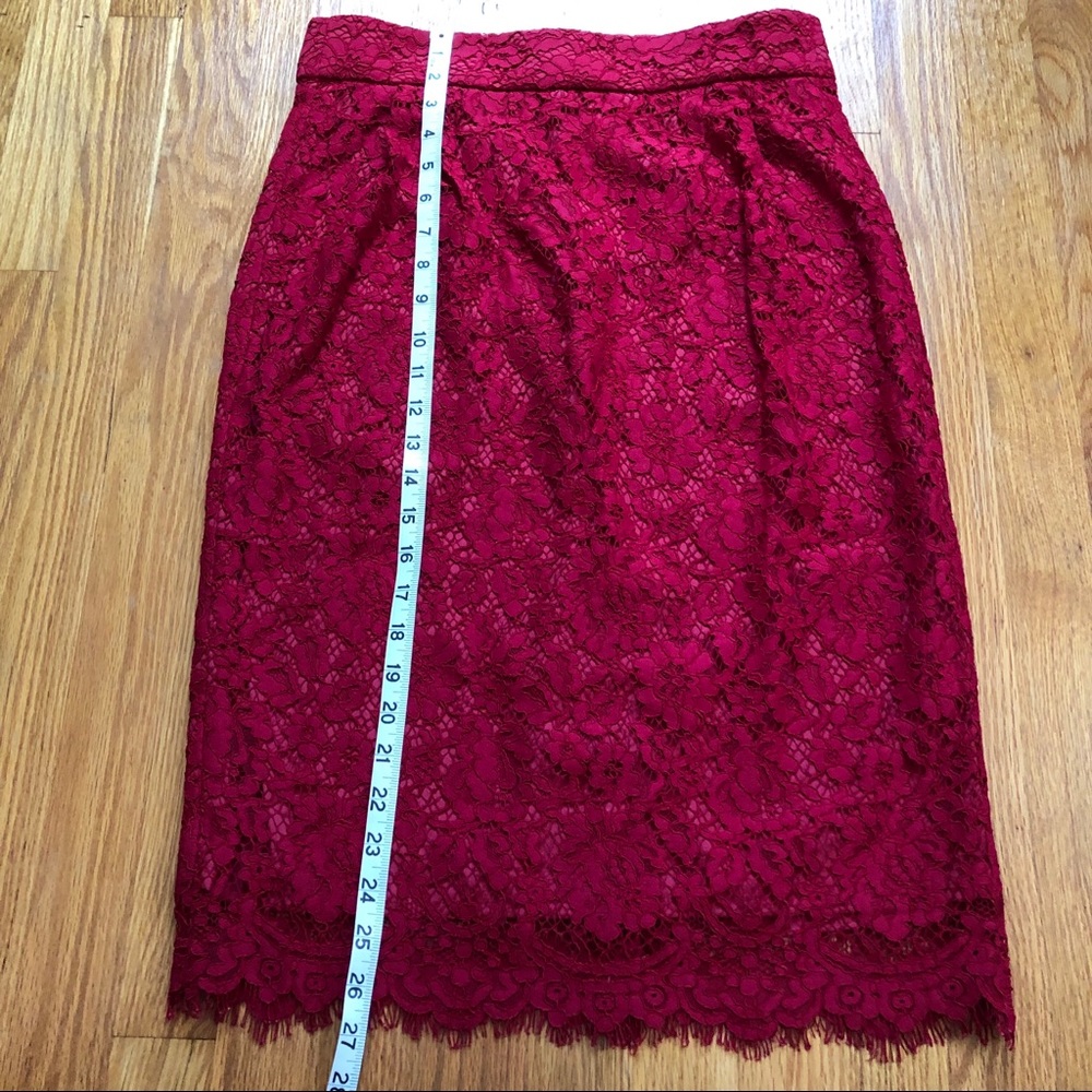 J. Crew Pintucked Pencil Skirt in Lace - Picture 6 of 8